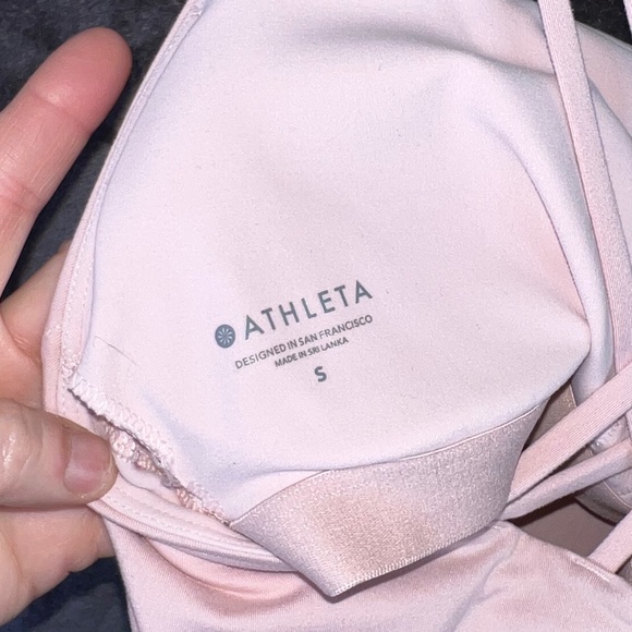 |•ATHLETA•| Pretty Pink Multi Criss Cross Strap Athletic Top - Picture 6 of 7